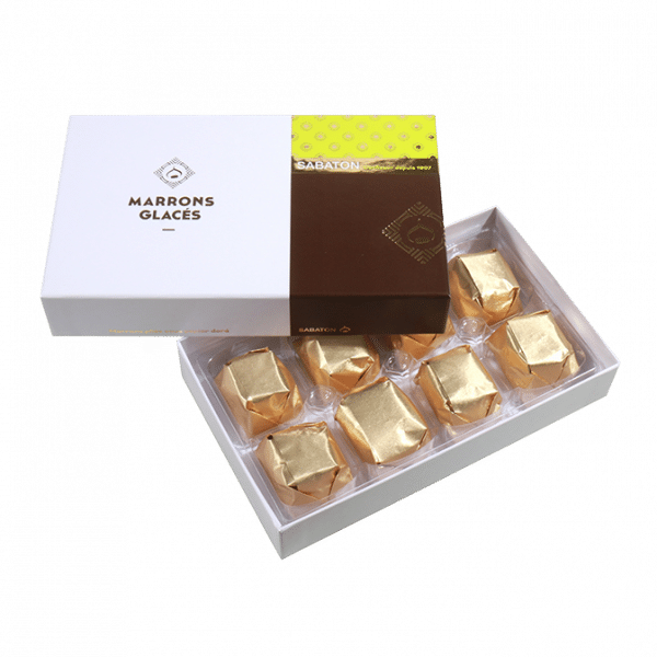 Marrons Glacés Boite confiseur Sabaton, Noël, Fêtes, Gourmandises, FLOCON Chocolatier Boutique